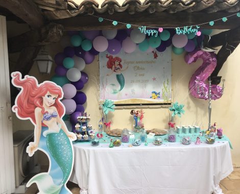 buffet déco sirene anniversaire